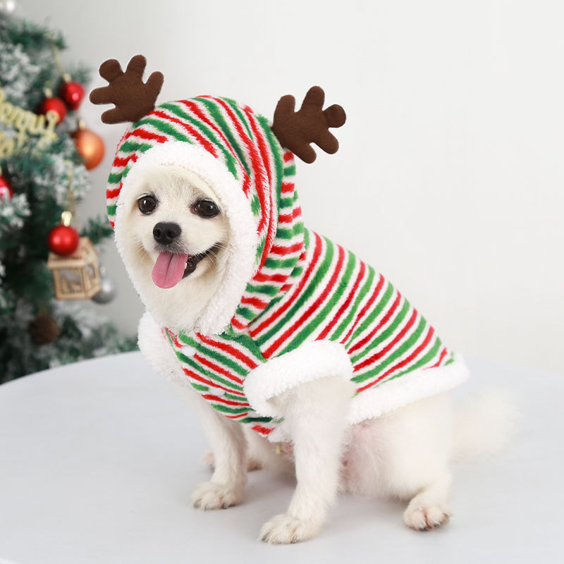 Winter Clothing Looks - Vrolijk Kerstfeest Huisdier Kleding Hond Gestripte