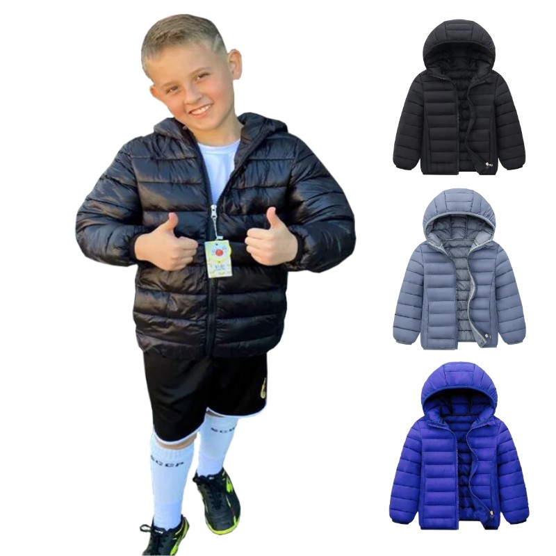 Winter Clothing Kids - Lichtgewicht Donsjassen Met Capuchon Kinderen Jongens