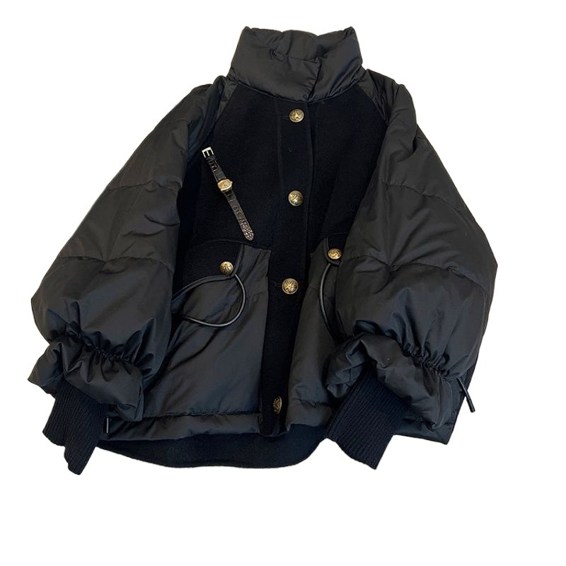 Winter Clothing Looks - Dameskleding Zwart verdikt splitsen Zwart goud