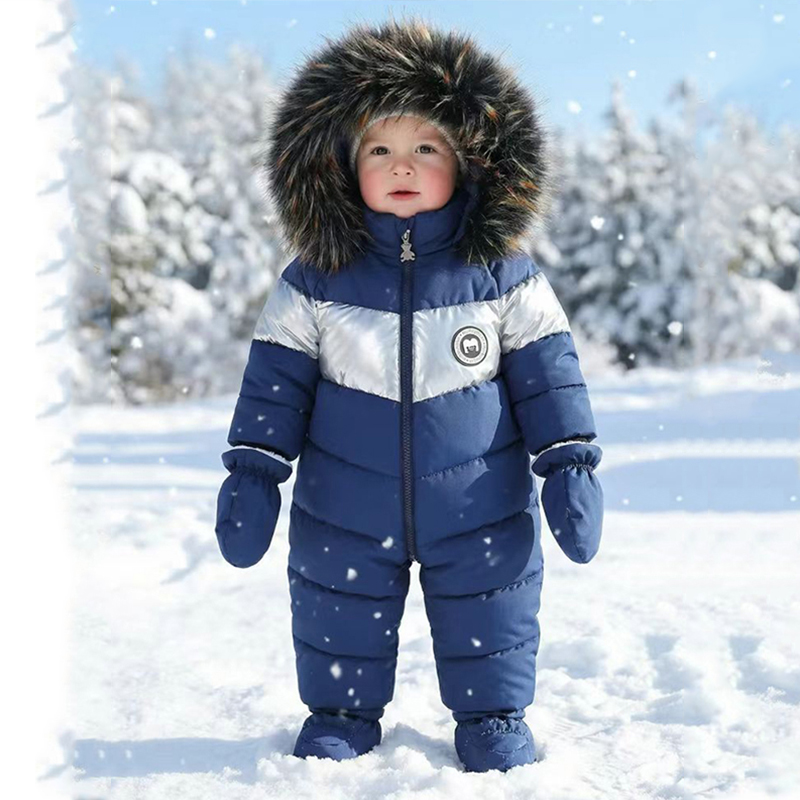 Winter Clothing For Baby Girl - Winter pasgeboren baby romper met handschoenen