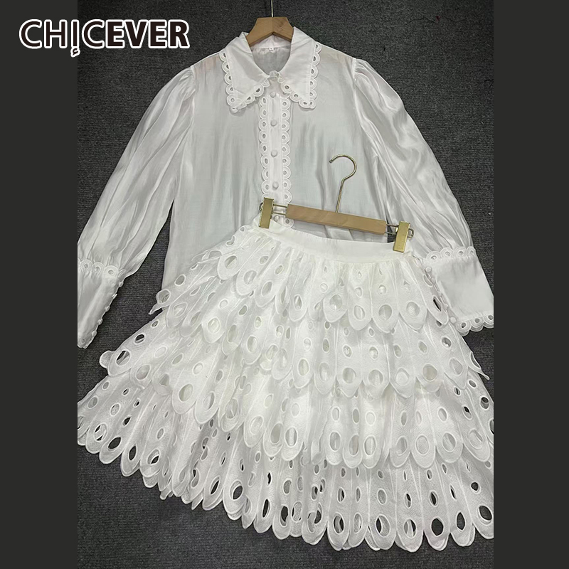 CHICEVER Solid Hollow Out Rok  - Winter Clothing Line recensie en prijs