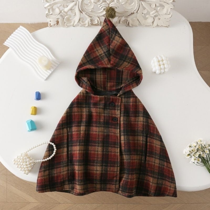 Geruite cape voor meisjes, sch - Winter Clothing For Baby Girl recensie en prijs