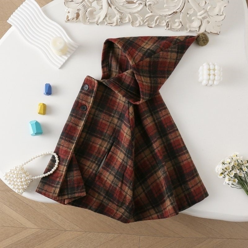 Geruite cape voor meisjes, sch - Winter Clothing For Baby Girl recensie en prijs