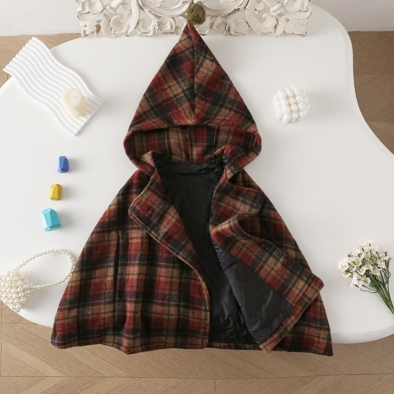 Geruite cape voor meisjes, sch - Winter Clothing For Baby Girl recensie en prijs