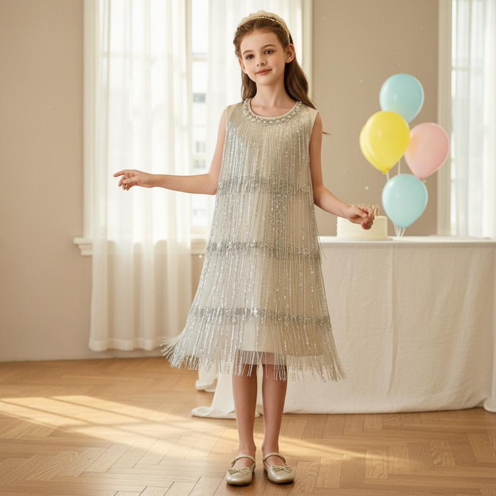 Jurk met pailletten en franjes - Winter Clothing Looks recensie en prijs